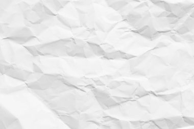 White paper wrinkled texture abstract background.