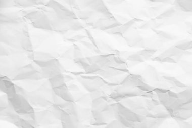 White paper wrinkled texture abstract background.