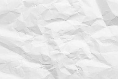 White paper wrinkled texture abstract background.