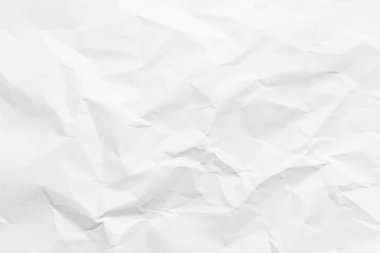 White paper wrinkled texture abstract background.