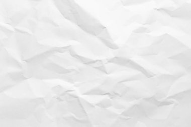 White paper wrinkled texture abstract background.