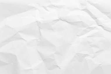 White paper wrinkled texture abstract background.