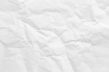 White paper wrinkled texture abstract background.