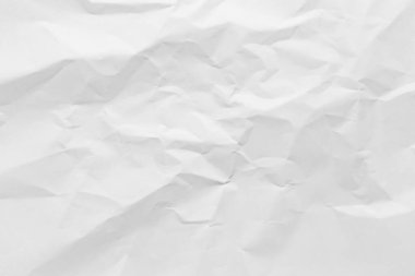 White paper wrinkled texture abstract background.