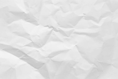 White paper wrinkled texture abstract background.