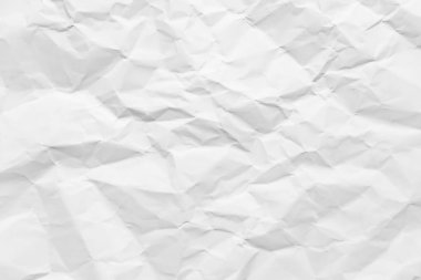 White paper wrinkled texture abstract background.
