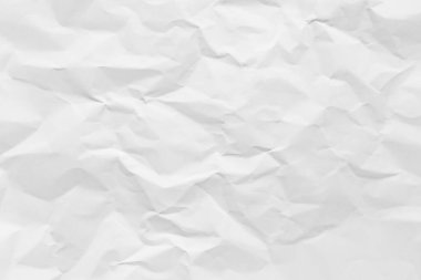 White paper wrinkled texture abstract background.