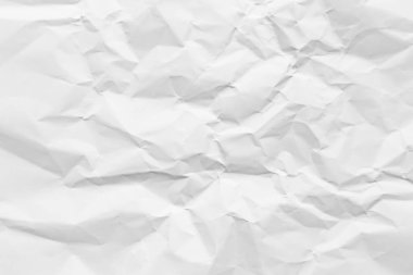 White paper wrinkled texture abstract background.