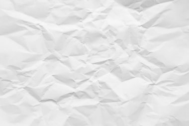 White paper wrinkled texture abstract background.