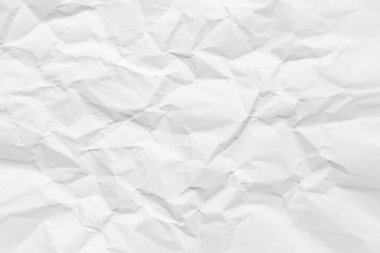 White paper wrinkled texture abstract background.