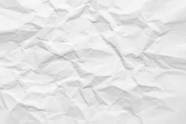 White paper wrinkled texture abstract background.
