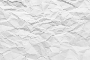 White paper wrinkled texture abstract background.