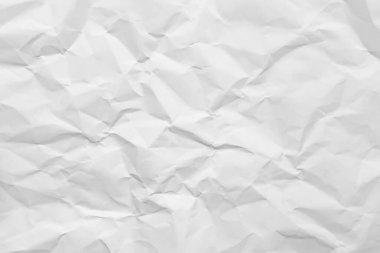 White paper wrinkled texture abstract background.