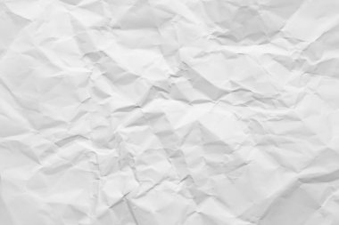 White paper wrinkled texture abstract background.