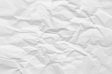White paper wrinkled texture abstract background.