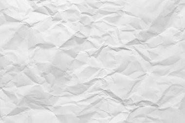 White paper wrinkled texture abstract background.