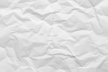 White paper wrinkled texture abstract background.