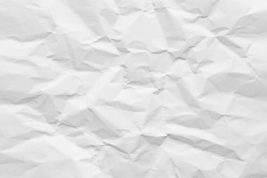 White paper wrinkled texture abstract background.