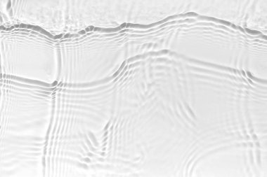 Waves on transparent water surface, gray abstract background.