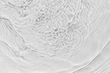 Waves on transparent water surface, gray abstract background.