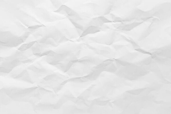 White paper wrinkled texture abstract background.