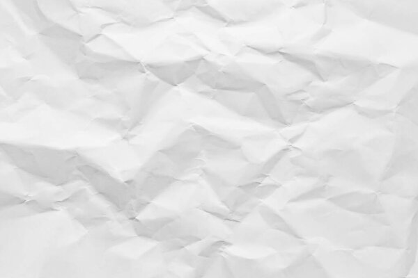 White paper wrinkled texture abstract background.