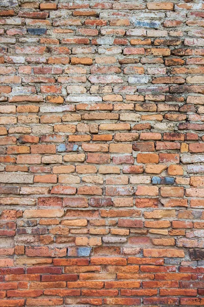 Old broken wall background with bricks.