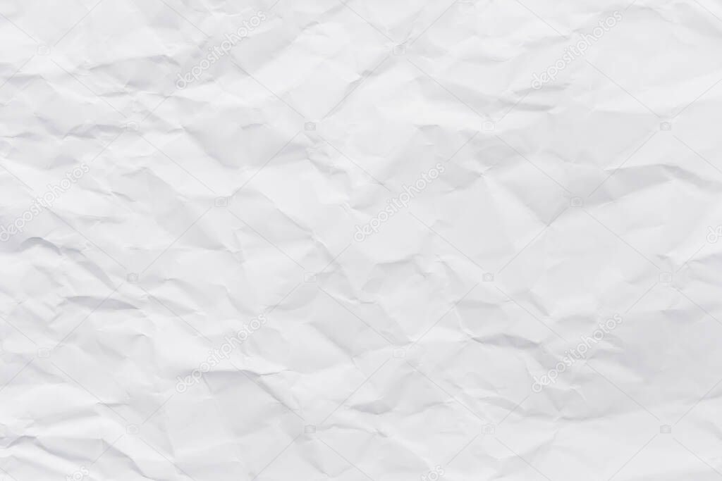 White paper with crumpled texture background.