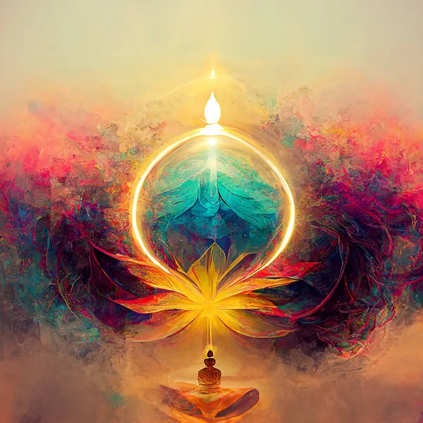 Koncepcja Wiary Duchowość Religia Moc Kolorowe Abstrakcyjne Tło Wektor Ilustracji — Zdjęcie stockowe