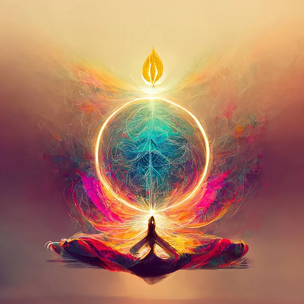 Concept Geloof Spiritualiteit Religie Kracht Kleurrijke Abstracte Achtergrond Vector Illustratie — Stockfoto