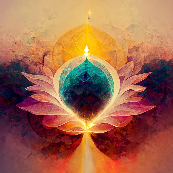 Concept faith,spirituality, religion, power colorful abstract background vector illustration.vintage style art design produced with MidJourney AI.