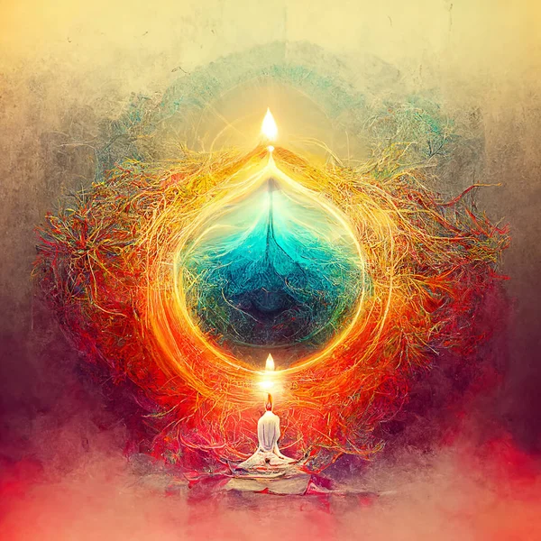 Koncepcja Wiary Duchowość Religia Moc Kolorowe Abstrakcyjne Tło Wektor Ilustracji — Zdjęcie stockowe