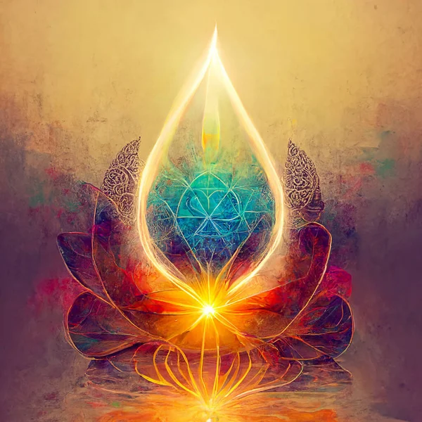 Concept faith,spirituality, religion, power colorful abstract background vector illustration.vintage style art design produced with MidJourney AI.