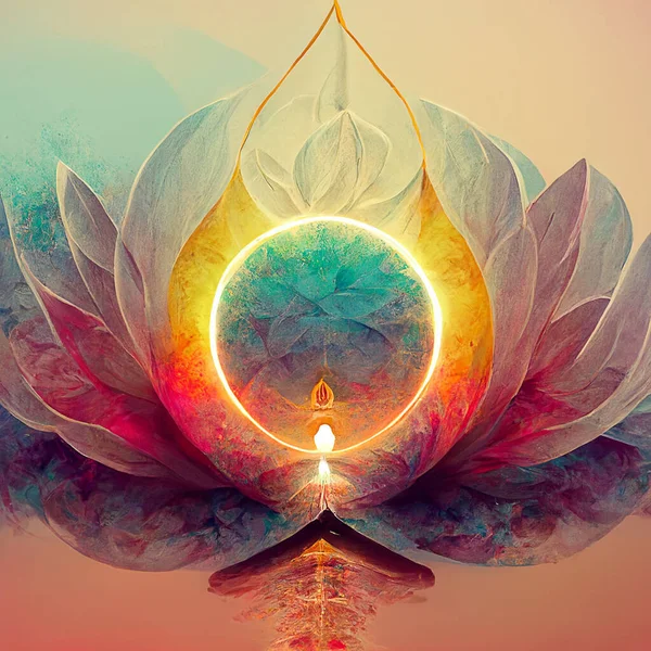 Concept faith,spirituality, religion, power colorful abstract background vector illustration.vintage style art design produced with MidJourney AI.