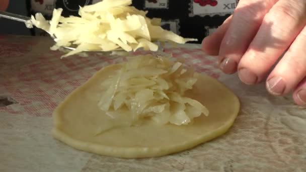 Kokken Forbereder Kåltærter – Stock-video