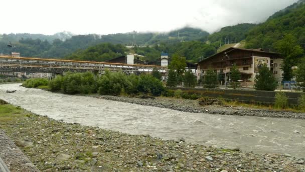 Rosa Khutor Territorio Krasnodar Rusia 2021 Estación Esquí Rosa Khutor — Vídeo de stock