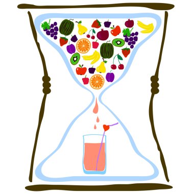 kum saati taze meyve suyu.