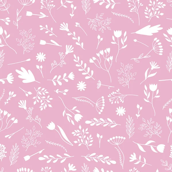 Elle çizilmiş çiçekli pürüzsüz desen. Hoş bir çiçek geçmişi var. Tekstil, ambalaj, kumaş, duvar kâğıdı için moda. Vektör illüstrasyonu
