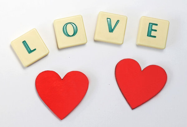 Red love and letters