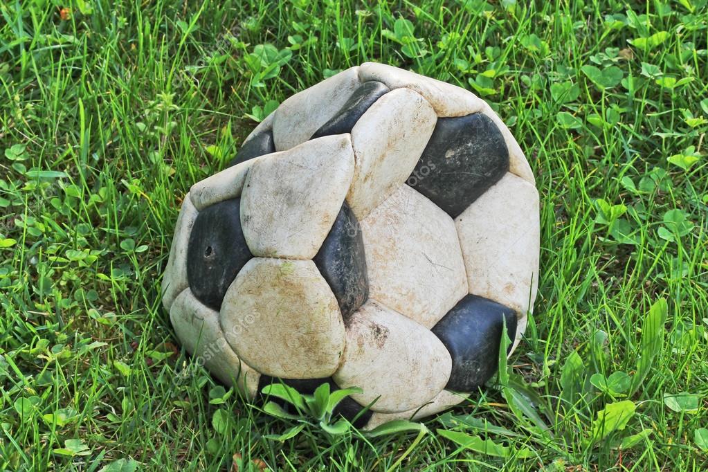 Old deflated soccer ball Stock Photo jegesvarga 47189797