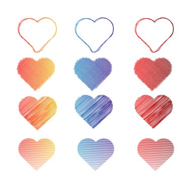 set vektör dodle Kalpler