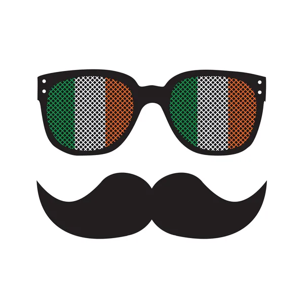 Irlandês com óculos e bigode — Fotografia de Stock