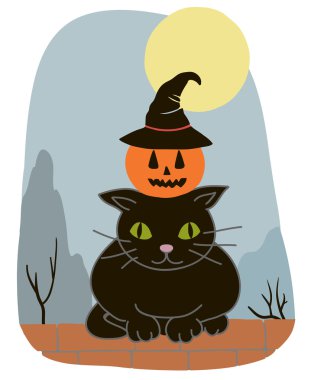 Kabak ile kara kedi.