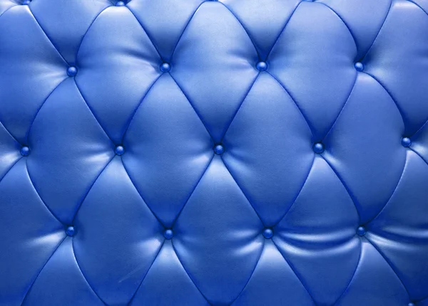 Синяя кожа обивки как текстура и узор — стоковое фото