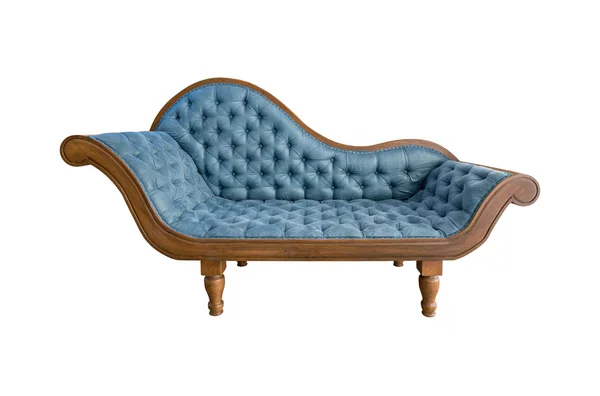 Blue sofa in white background — Stock Photo, Image