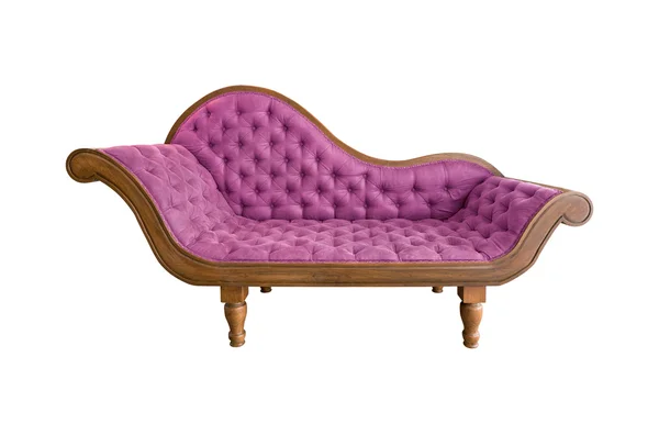 Розовый диван на белом фоне — стоковое фото
