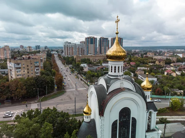 2000Th Christmas Anniversary Cathedral Med Gyllene Kupol Antenn Utsikt Med — Stockfoto