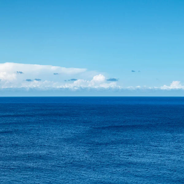 Paisagem Azul Mar Jónico Vista Panorâmica Grécia Dia Brilhante Com — Fotografia de Stock