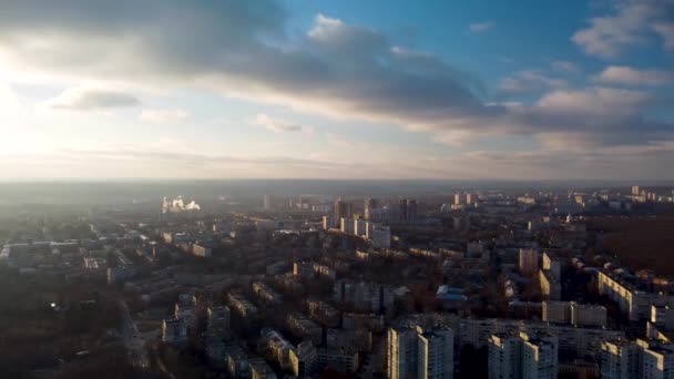 Panorama Aéreo Esquerda Para Direita Imagens Cidade Kharkiv Pavlove Pole — Vídeo de Stock