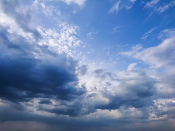 Sky View Awan Nice Kontras Blue Scenic Beautiful Air Cloudscape — Stok Foto